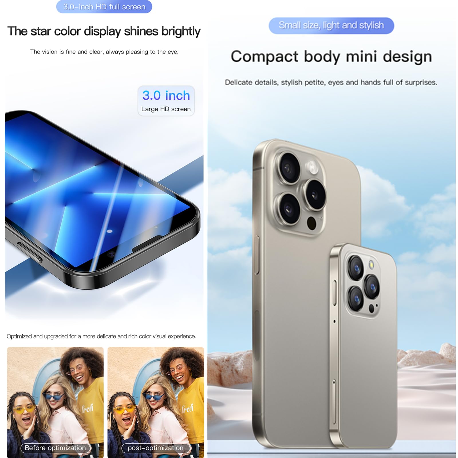 ミニフォン 3.0インチ Amazon.com: XS18Pro 3G Mini Smartphone 3.0 Inch WiFi GPS Quad Core